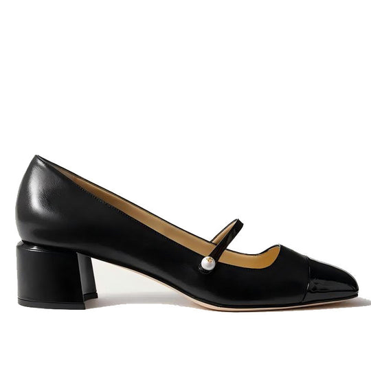 Femme Elegante Blockabsatz Mary Jane Schuhe Heidi-Mode