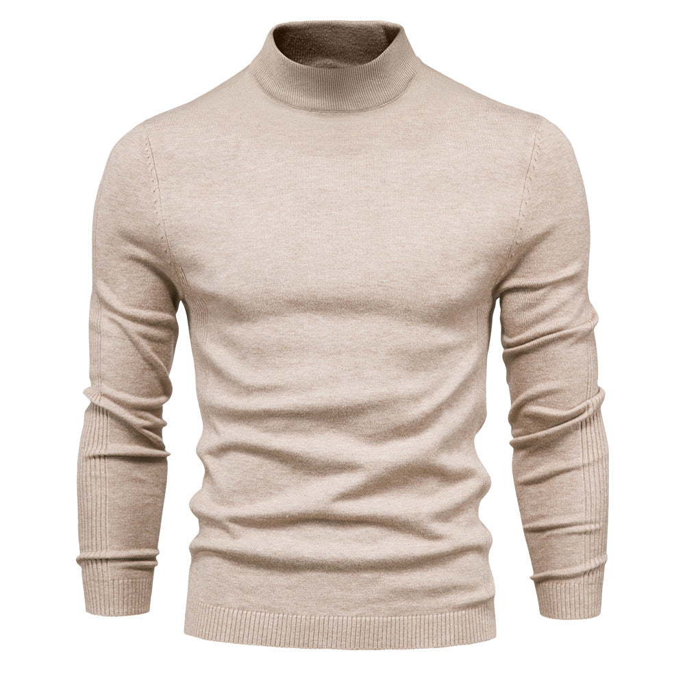 Herren komfortabler Rollkragenpullover aus weichem Strick Heidi-Mode