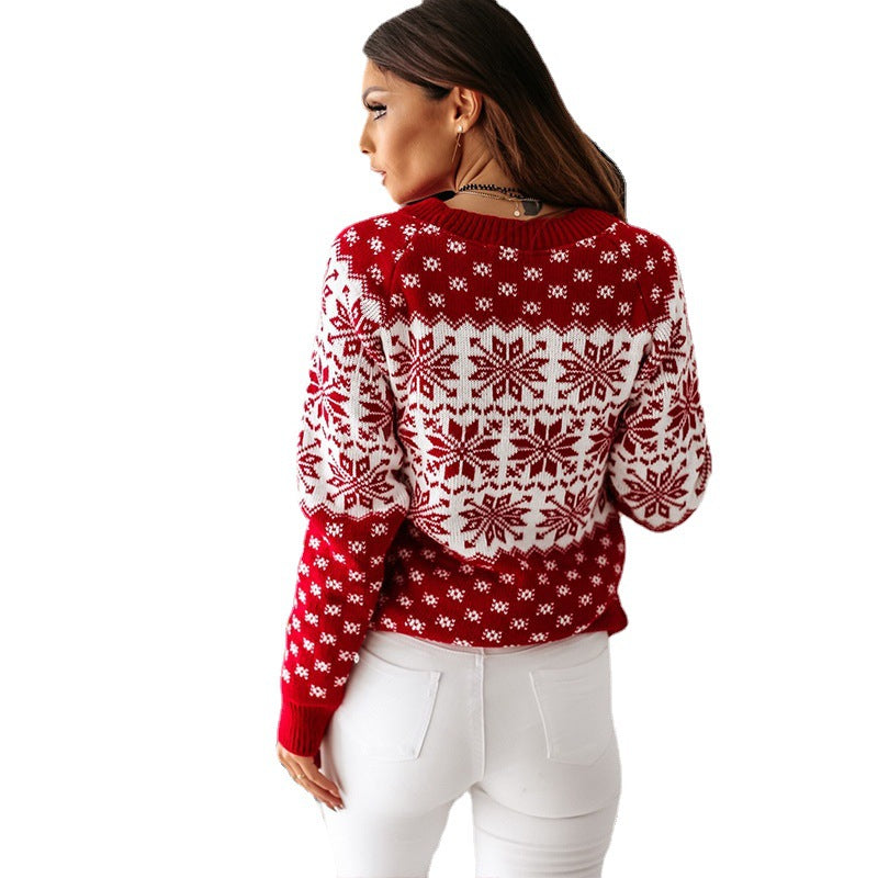 Damen Weihnachtspullover mit festlichem Motiv und weichem Material Heidi-Mode