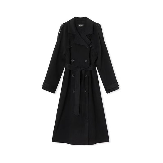 Damen eleganter und stylischer Trenchcoat mit taillierbarem Gürtel Heidi-Mode