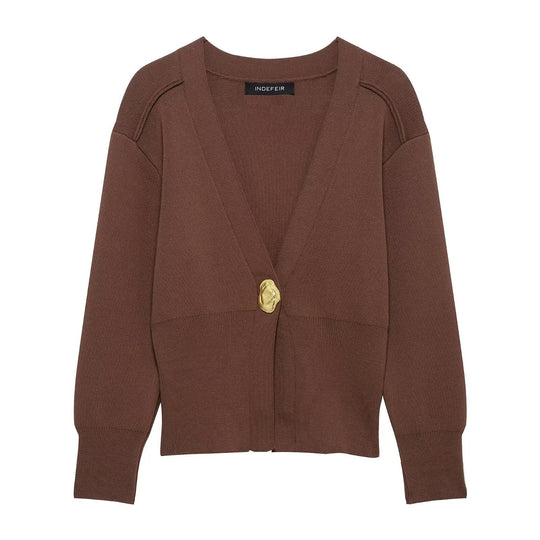 Damen lässige Strickjacke mit dekorativen Knopfdetails und elegantem Schnitt Heidi-Mode