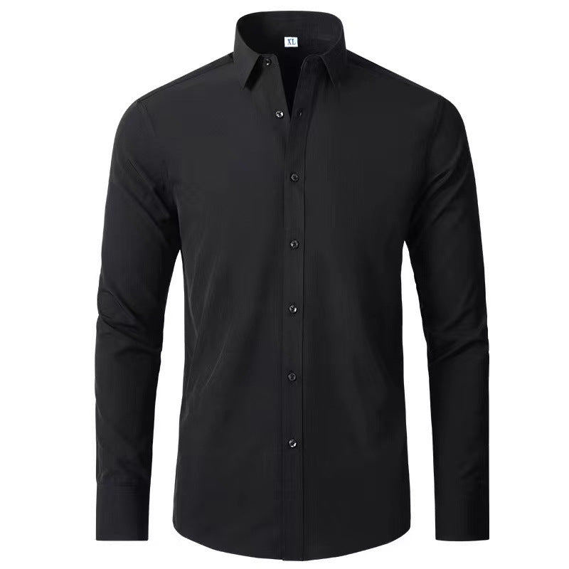 Herren Langarmhemd mit elegantem Schnitt und stilvollen Knopfdetails Heidi-Mode
