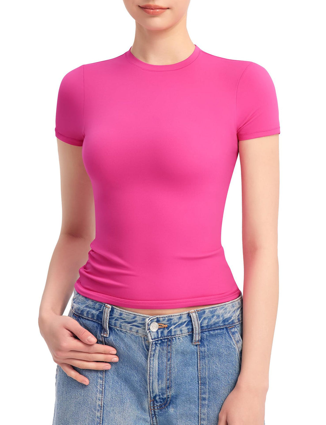 Damen Figurbetontes T-Shirt Heidi-Mode
