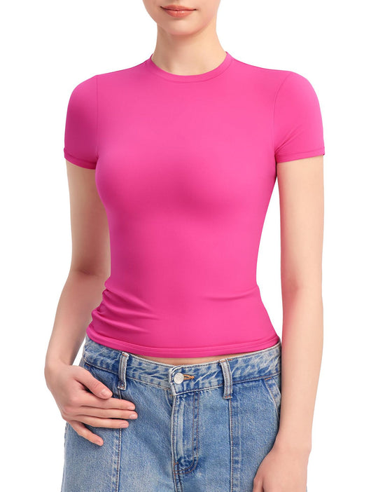 Damen Figurbetontes T-Shirt Heidi-Mode
