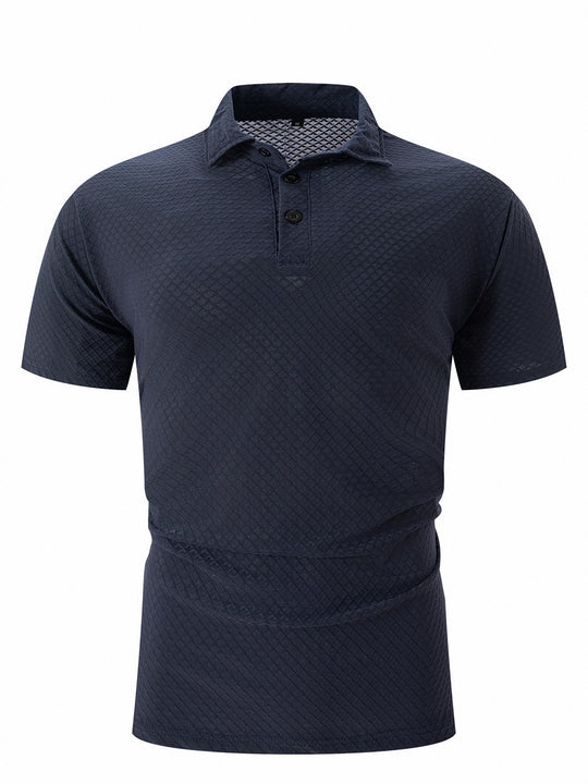 Herren Poloshirt mit strukturiertem Design und atmungsaktiven Eigenschaften Heidi-Mode