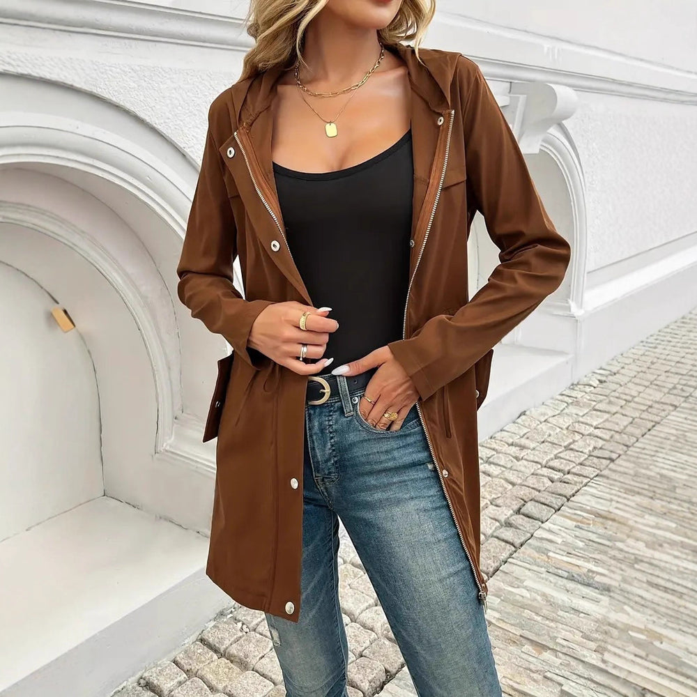 Damen Funktionsjacke mit verstellbarem Taillenzug und praktischen Taschen Heidi-Mode