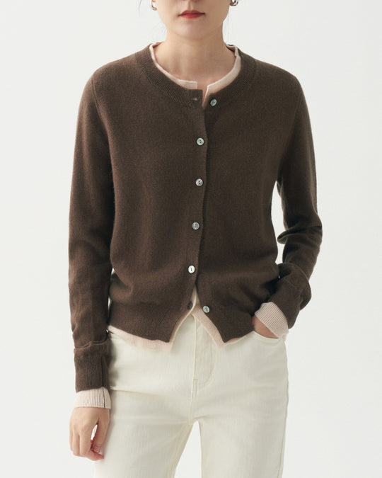 Femme Klassischer Cardigan Pullover Heidi-Mode