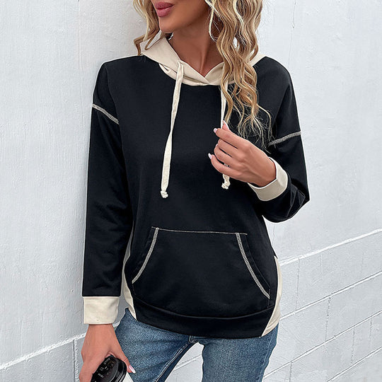 Damen Hoodie mit Kapuze und praktischen Taschen Heidi-Mode