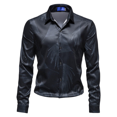 Herren Hemd mit elegantem Muster und modernem Glanz Heidi-Mode