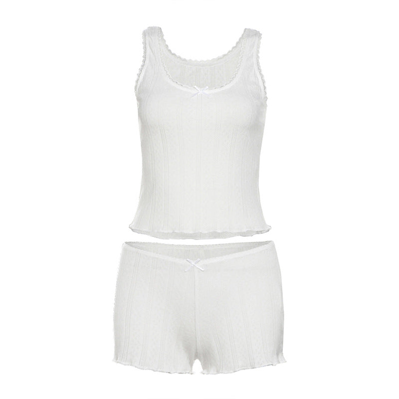 Damen Trägertop mit passender Shorts im komfortablen Stretchmaterial Heidi-Mode