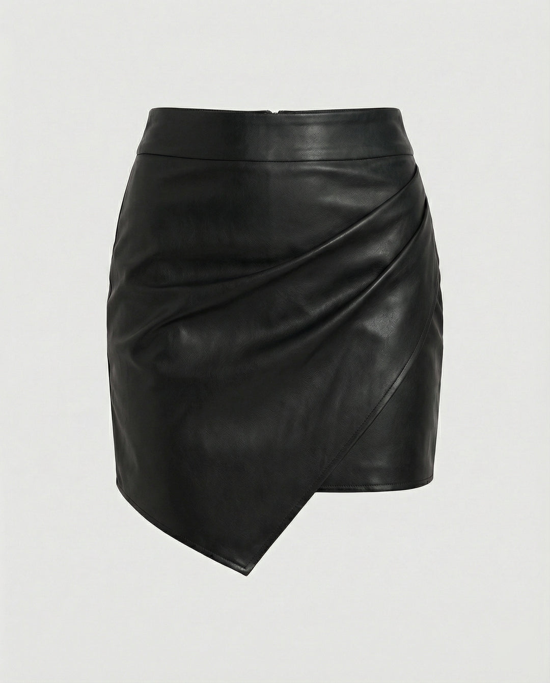 Damen Kunstleder Wickelrock Heidi Mode