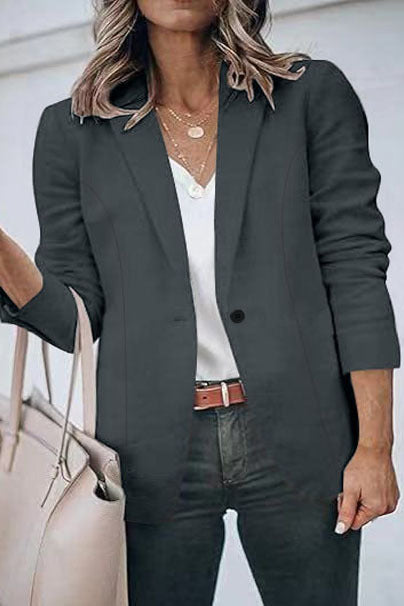 Damen Blazerjacke mit elegantem Schnitt und vielseitigen Stylingmöglichkeiten Heidi-Mode