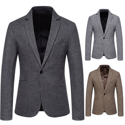 Herren eleganter Blazer mit modernem Schachbrettmuster Heidi-Mode