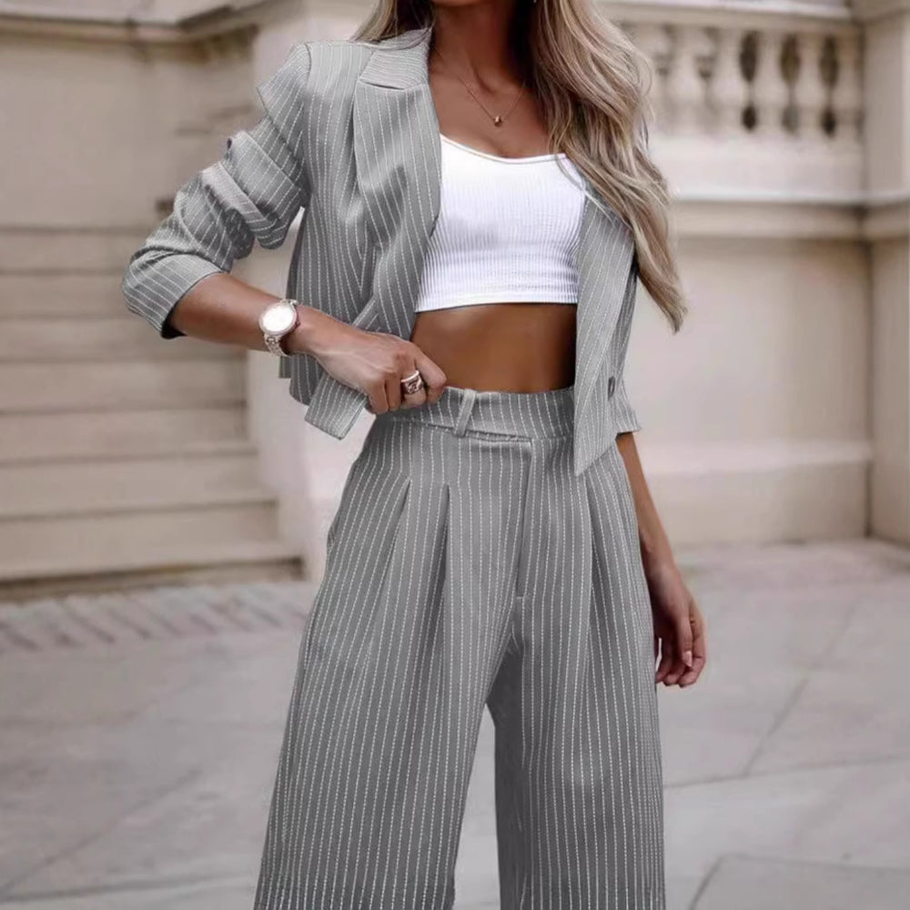 Damen Streifenanzug Heidi-Mode