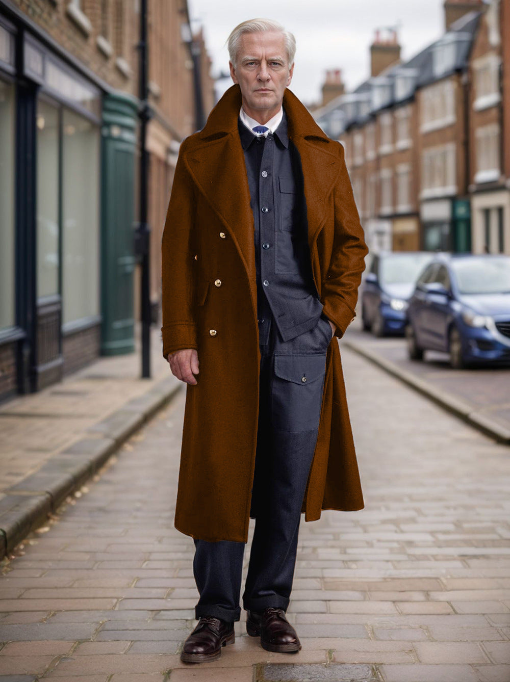 Herren eleganter und stilvoller Dufflecoat mit modernen Akzenten Heidi-Mode