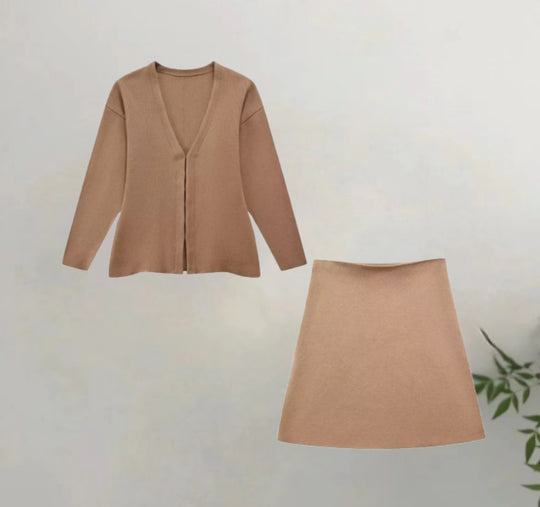Damen Blazer und Rock Set mit elegantem Schnitt und modischem Design Heidi-Mode