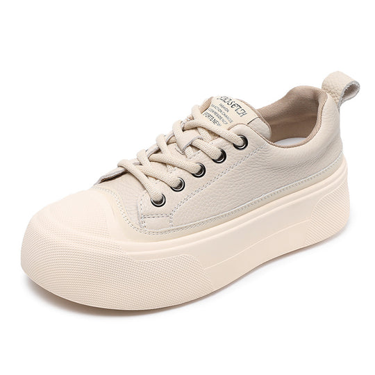 Damen Chunky Plateau Schnürsneaker mit strukturiertem Obermaterial Heidi-Mode