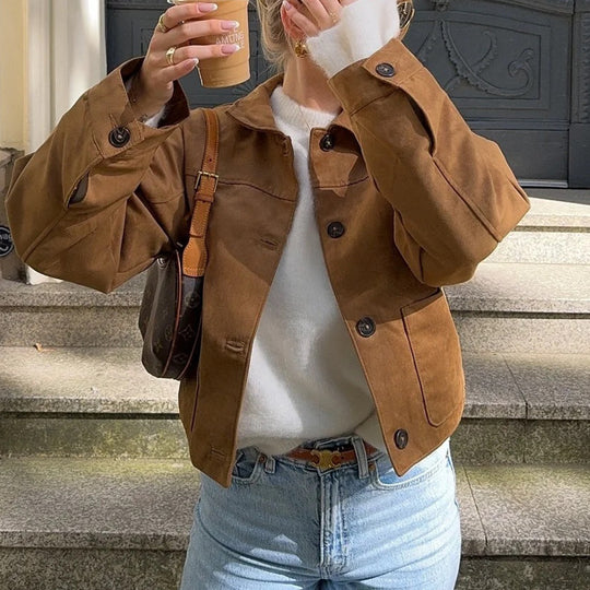 Damen Pullover mit lässigem Schnitt und voluminösen Ärmeln Heidi-Mode