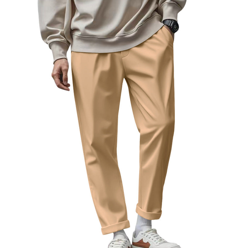 Herren elegante Freizeithose mit lockerem Schnitt und atmungsaktiver Struktur Heidi-Mode