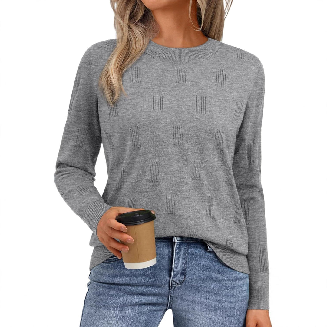 Damen Strickpullover mit strukturiertem Muster und lässigem Schnitt Heidi-Mode
