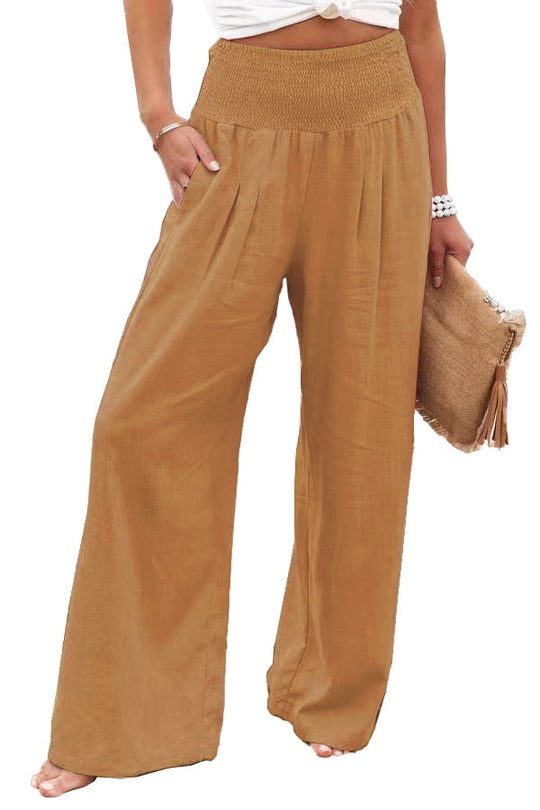 Damen Weite Sommerhose mit elastischem Bund und lockerer Passform Heidi-Mode