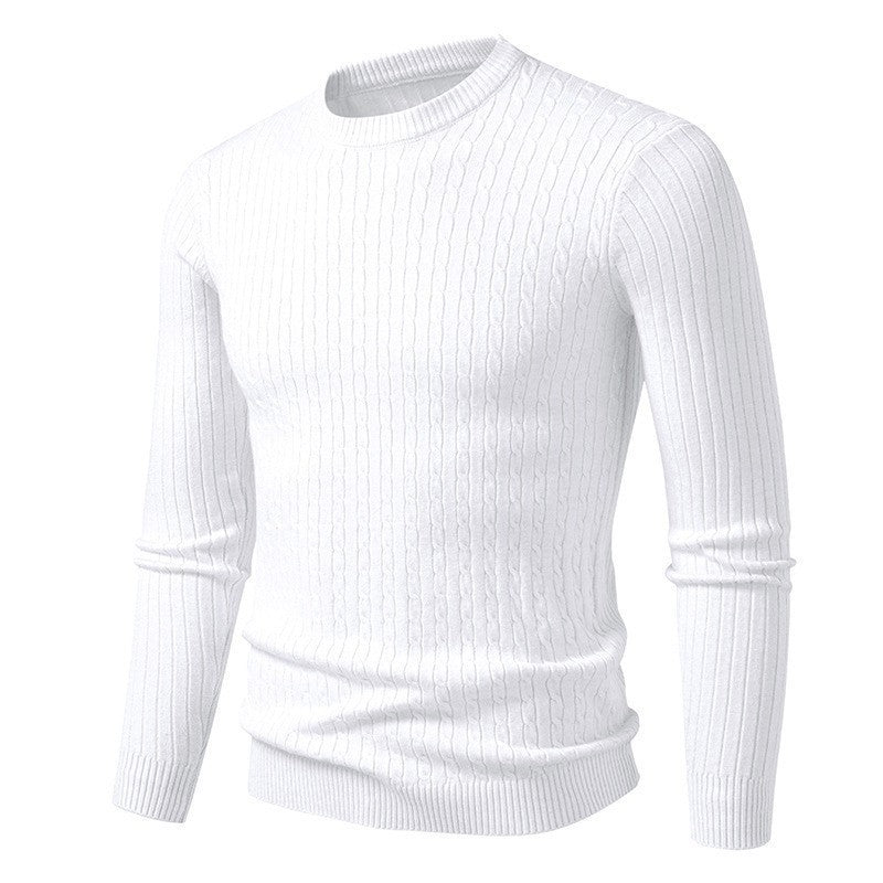Herren modischer Strickpullover mit strukturiertem Zopfdesign Heidi-Mode