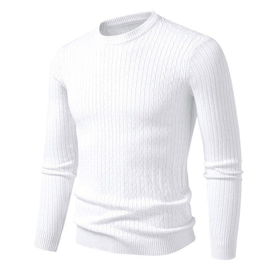Herren modischer Strickpullover mit strukturiertem Zopfdesign Heidi-Mode