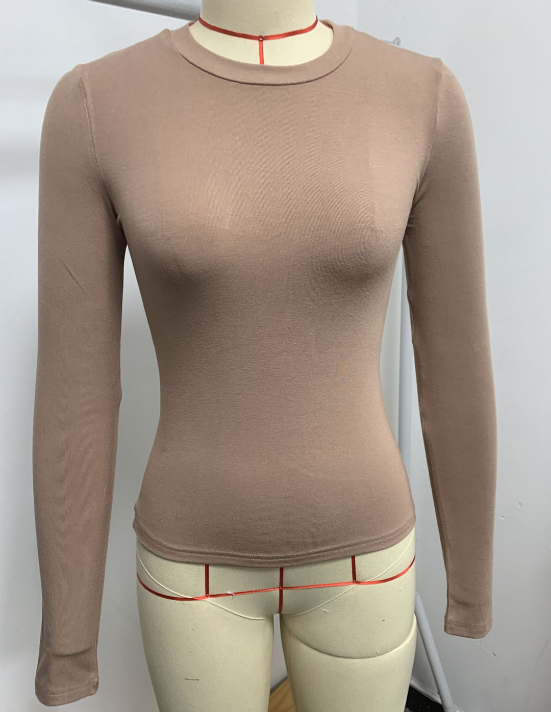 Damen Langarmshirt mit körperbetontem Schnitt Heidi-Mode