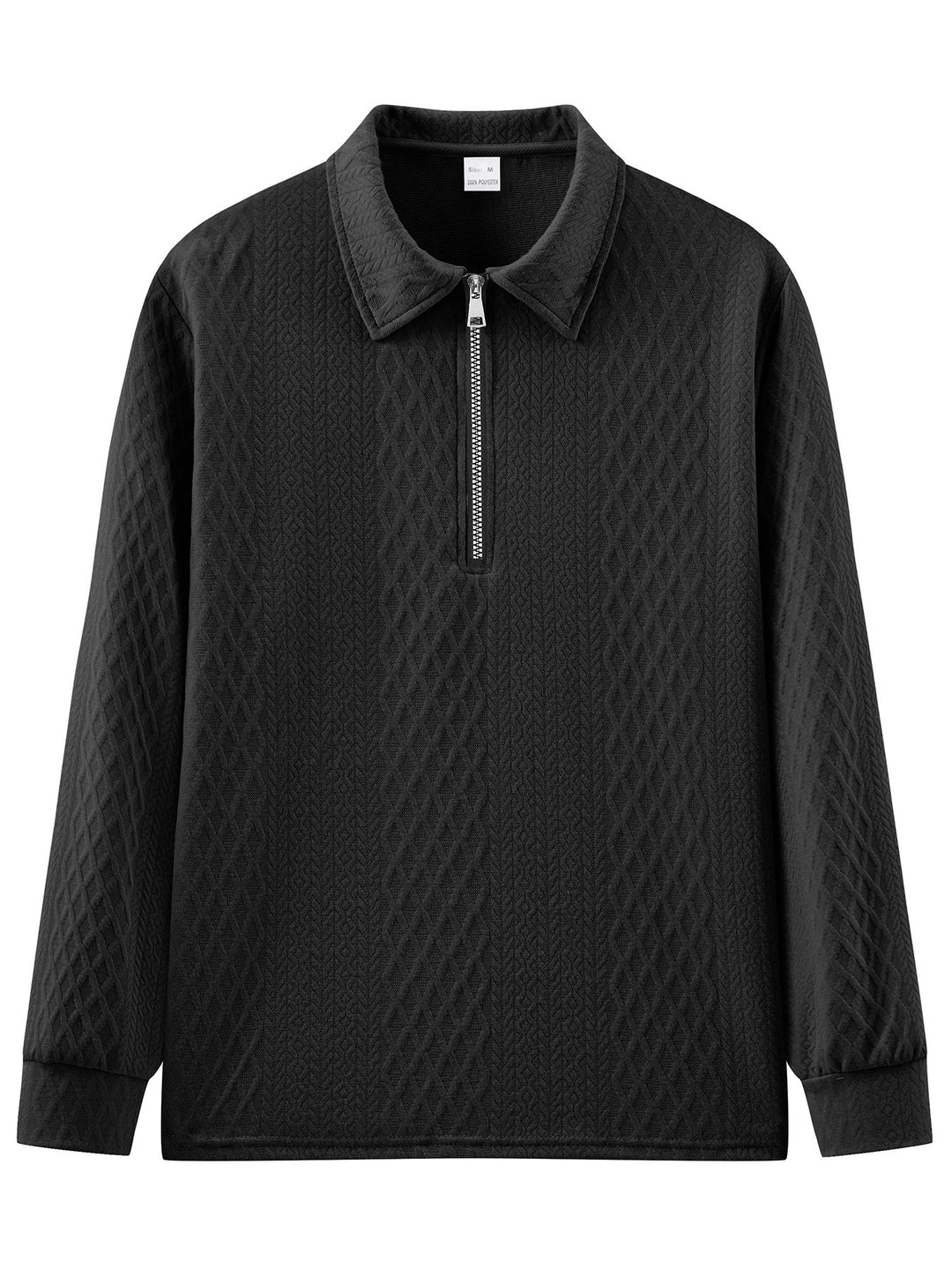 Herren Sweatshirt mit modischem Stehkragen und strukturiertem Design Heidi-Mode