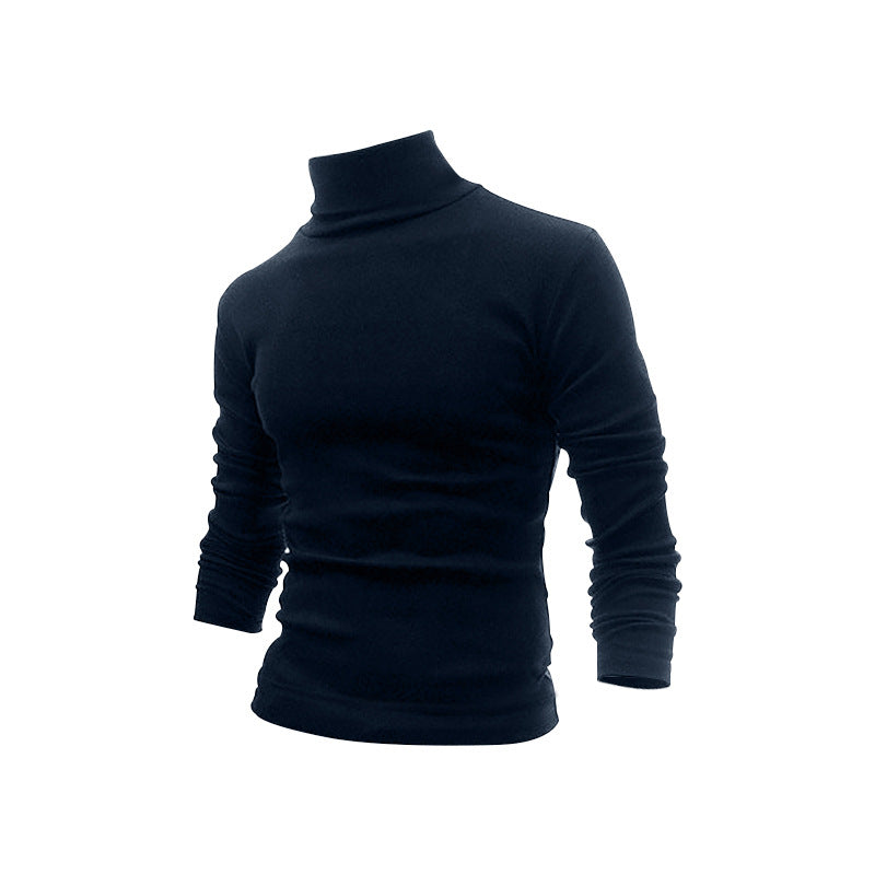 Herren eleganter Rollkragenpullover aus hochwertigem Baumwollmix Heidi-Mode