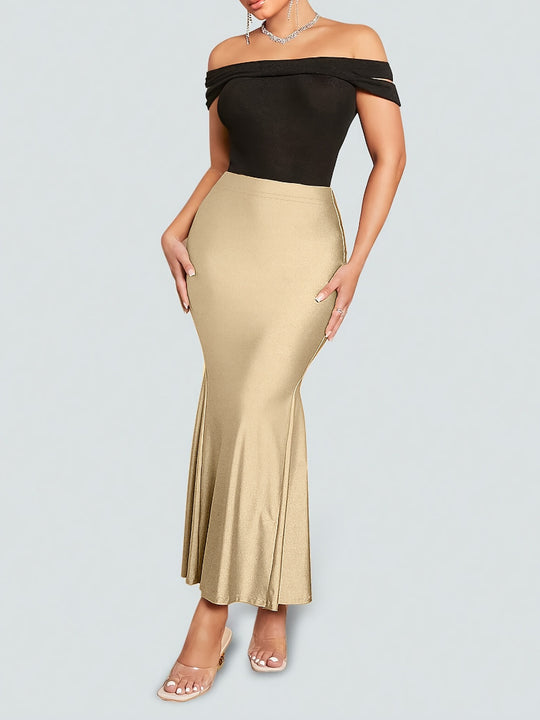 Damen Eleganter Bleistiftrock mit schmeichelnder Silhouette und verlängerndem Schnitt Heidi-Mode
