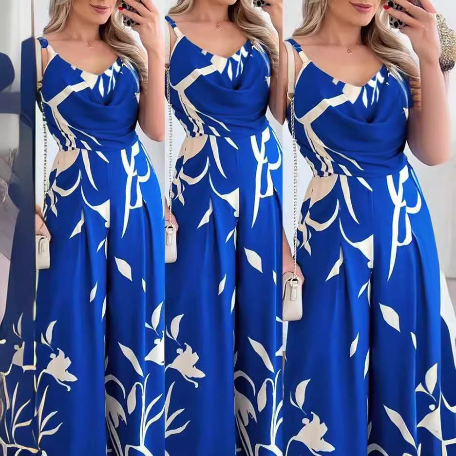 Damen eleganter Jumpsuit mit Casino-Ärmeln und Drapierung Heidi-Mode