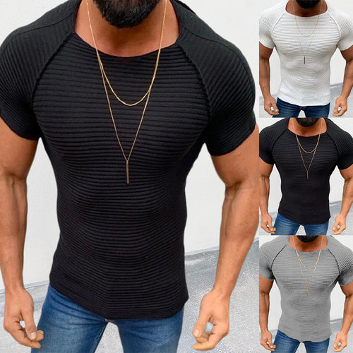 Herren figurbetontes Kurzarmshirt Heidi-Mode