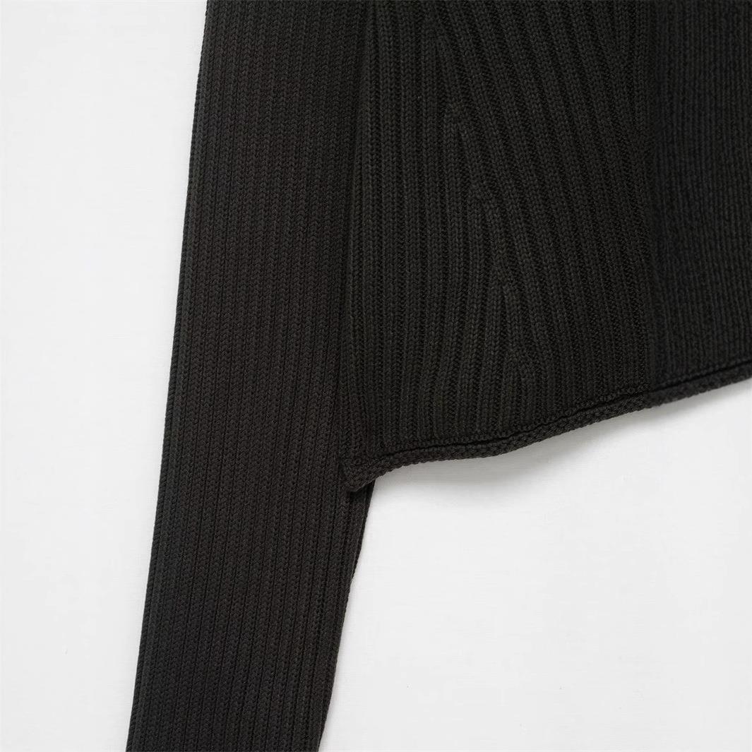 Damen Strickjacke mit breitem Kragen und modischen Knopfdetails Heidi-Mode