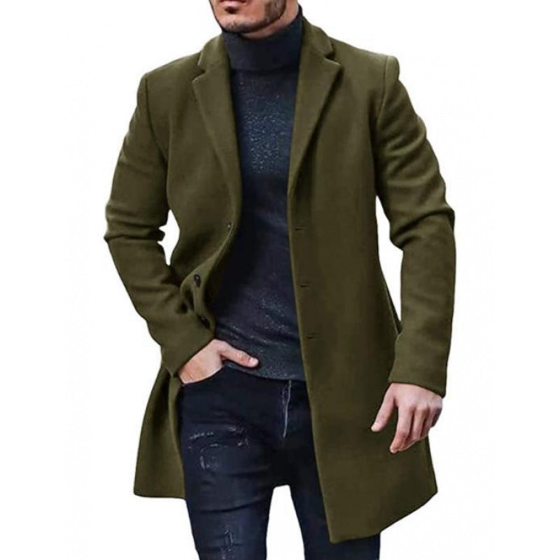 Herren eleganter Wintermantel mit modernem Schnitt Heidi-Mode