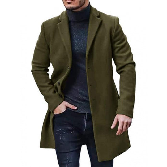 Herren eleganter Wintermantel mit modernem Schnitt Heidi-Mode