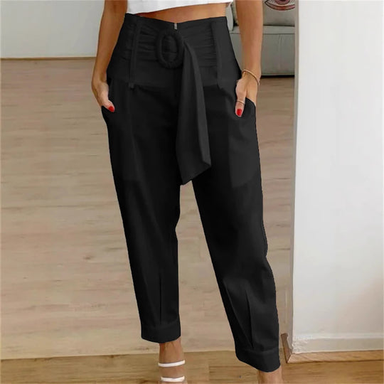 Damen Modische Culotte mit eleganter Schleifenoption Heidi-Mode
