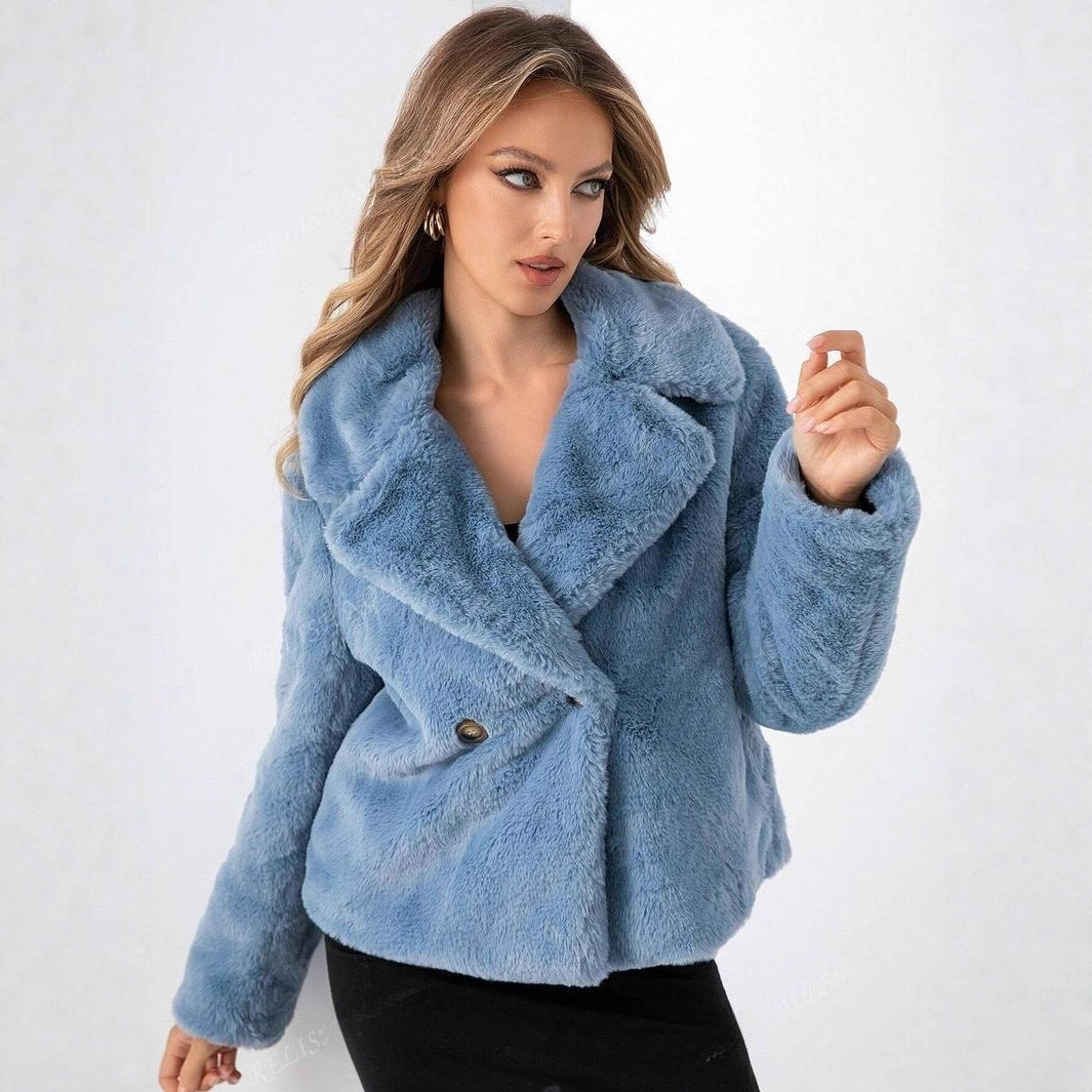 Damen Trendige und weiche Teddyjacke Heidi-Mode