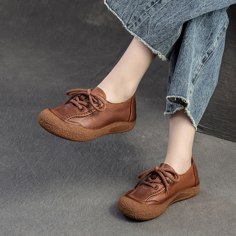Damen Sneaker aus hochwertigem Leder mit rutschfester Sohle und atmungsaktivem Innenfutter Heidi-Mode