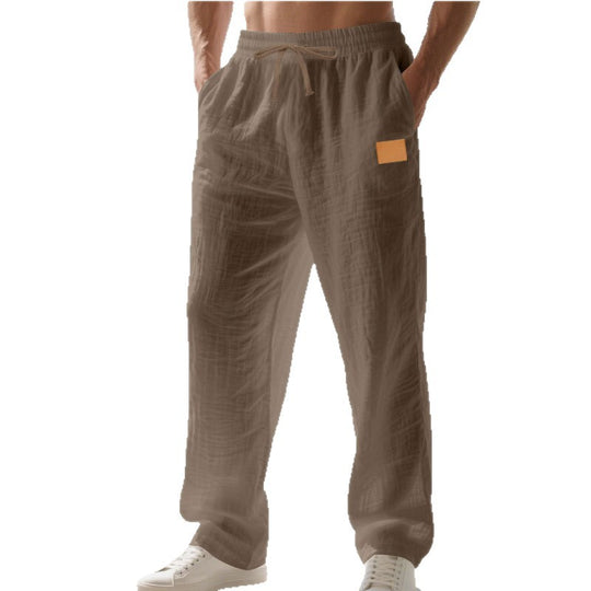 Herren Bequeme und luftige Sommerhose aus leichtem Leinenmaterial Heidi-Mode