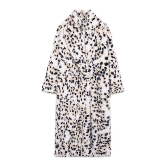 Damen Modische und warme Fleecejacke mit Leopardenmuster Heidi-Mode