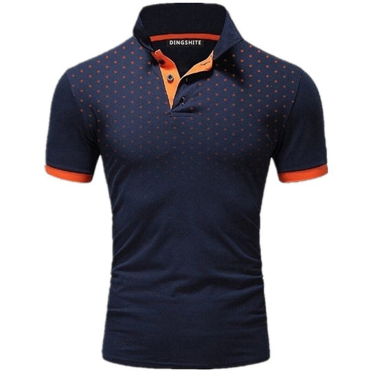 Herren Poloshirt mit modernen Punktdesign und atmungsaktiven Eigenschaften Heidi-Mode