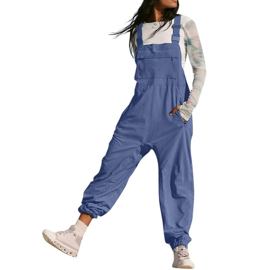 Damen Overalls mit verstellbaren Trägern und praktischen Taschen Heidi-Mode