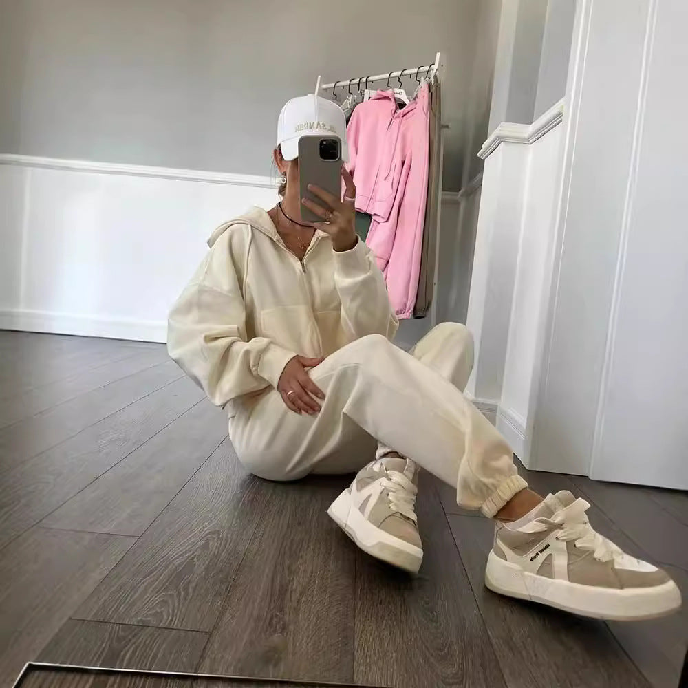 Damen sportliches Fleece-Jogginganzug-Set Heidi-Mode