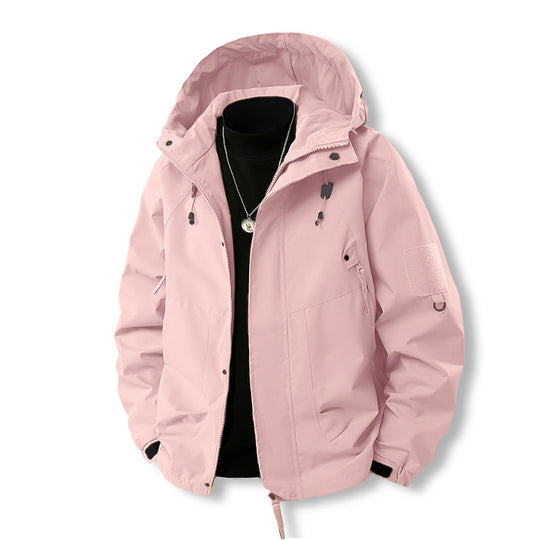 Herren funktionale Outdoor-Jacke mit verstellbarer Kapuze und praktischen Taschen Heidi-Mode