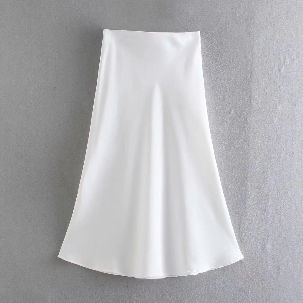 Damen Maxi-Rock aus fließendem Stoff mit elegantem Fall Heidi-Mode