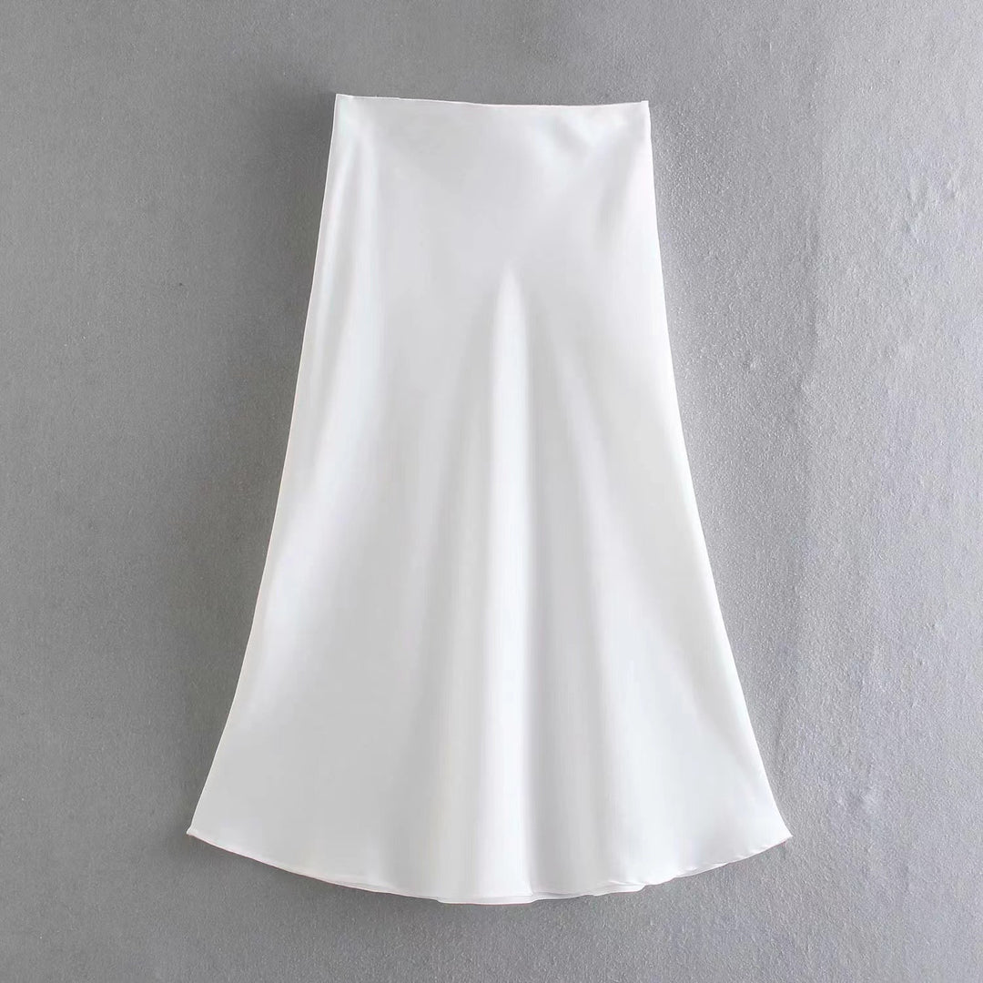Damen Maxi-Rock aus fließendem Stoff mit elegantem Fall Heidi-Mode
