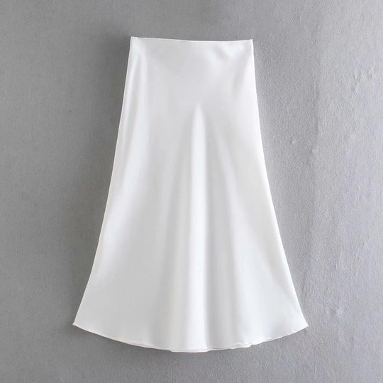 Damen Maxi-Rock aus fließendem Stoff mit elegantem Fall Heidi-Mode