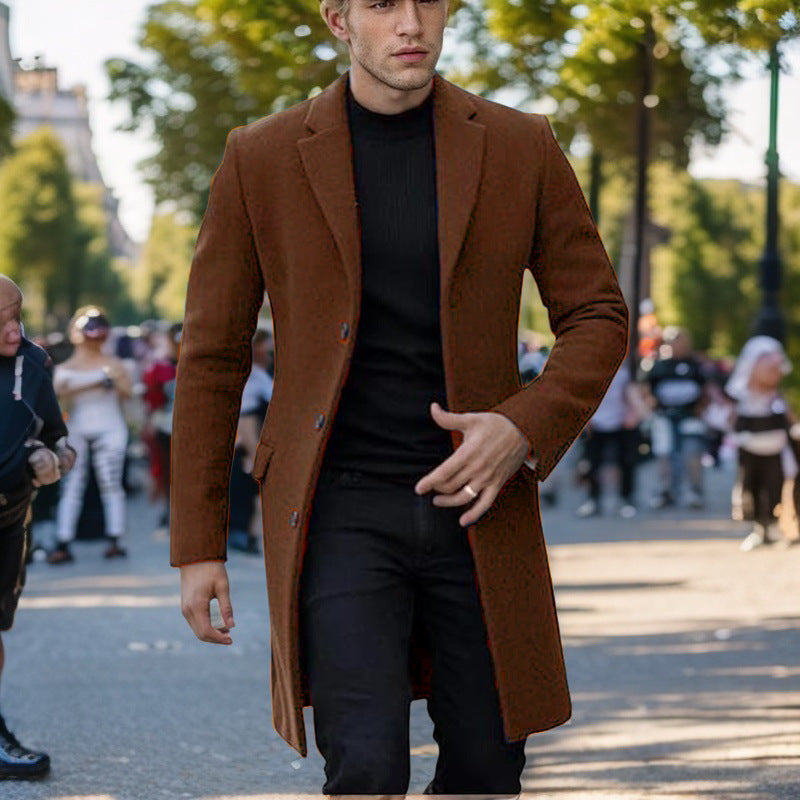 Herren eleganter einfacher Mantel Heidi-Mode