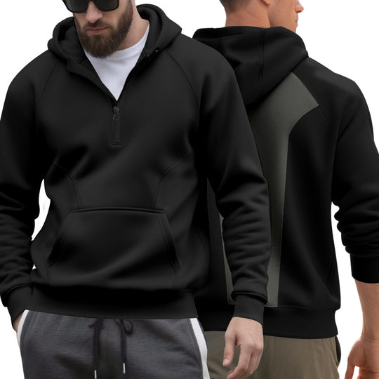 Herren Kapuzensweater mit Reißverschluss und praktischer Kängurutasche Heidi-Mode